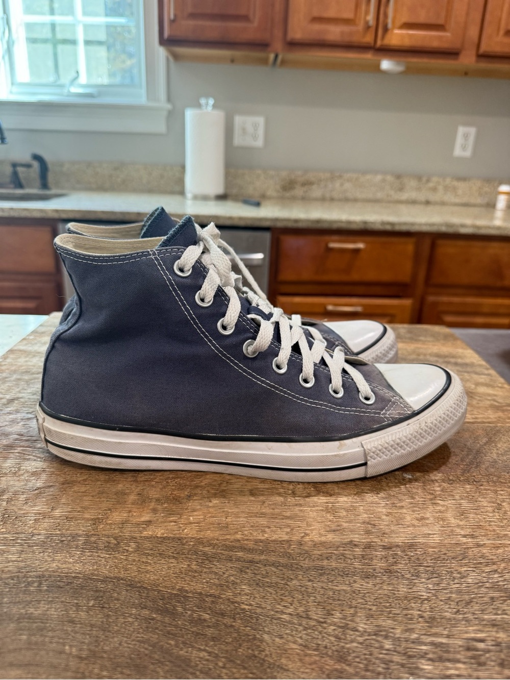 Men's High-Top Canvas Sneakers - Navy M/11 W/13